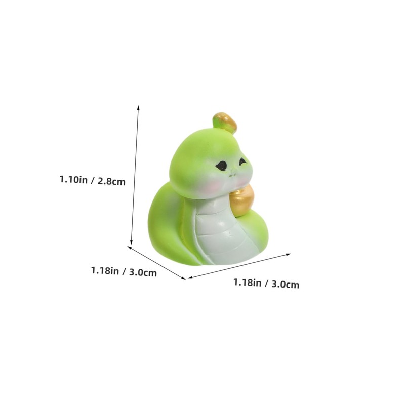 iplusmile 6 Pcs Year Snake Resin Figurines Charming Feng Shui