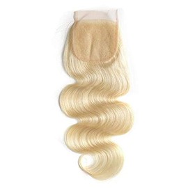 613 Honey Blonde Body Wave Human Hair 4x4 Lace Closure