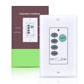 WDZP New Universal Ceiling Fan Wall Control 3 Speed Wall Mounted Fan Control Full Range Dimmer UC-9050T CHQ9051T