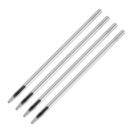 TIXIPEM 1MM Leather Hole Punch Tool [4PCS] - Metal Round Belt Hole Puncher Use for Leather Working & Belts & Watch Band & Paper & Plastic - [Silver Tone] Round Hollow Tools