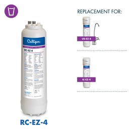 Culligan RC 4 EZ-Change Premium Water Filtration Replacement Cartridge, 500 Gallons, White