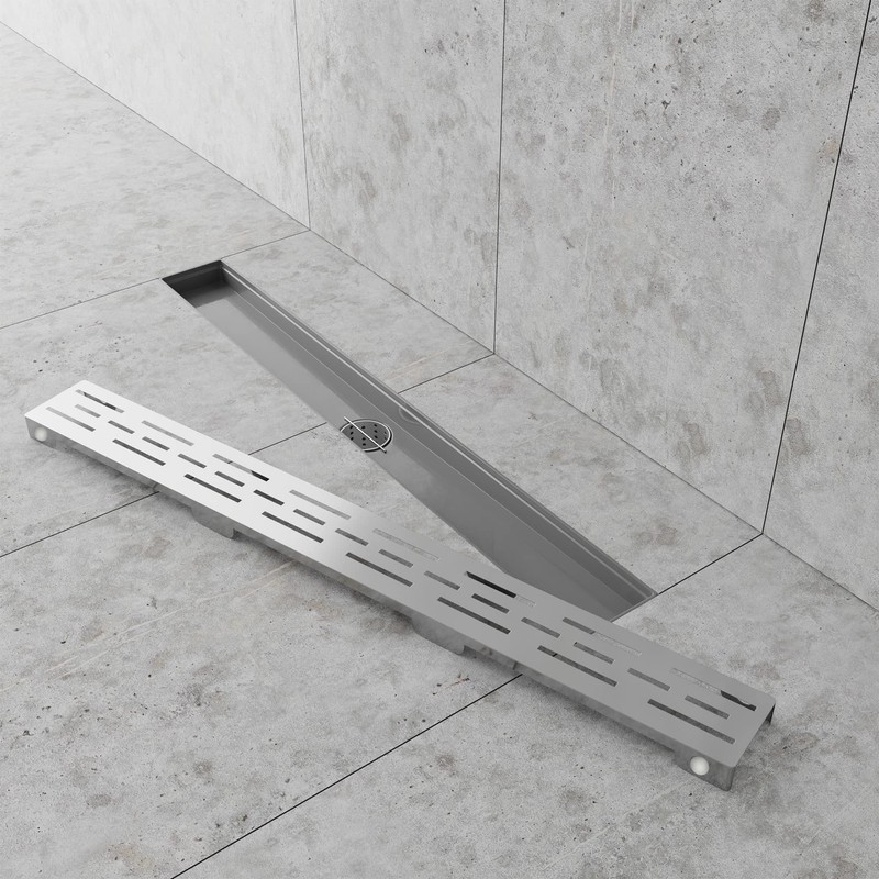 Hydroware 24 Inch Linear Shower Drain - Stainless Steel Rectangular