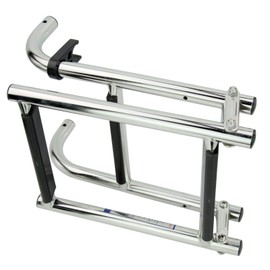 316 Stainless Steel Marine Boat Folding Pontoon Transom Boarding Ladder 3 Step