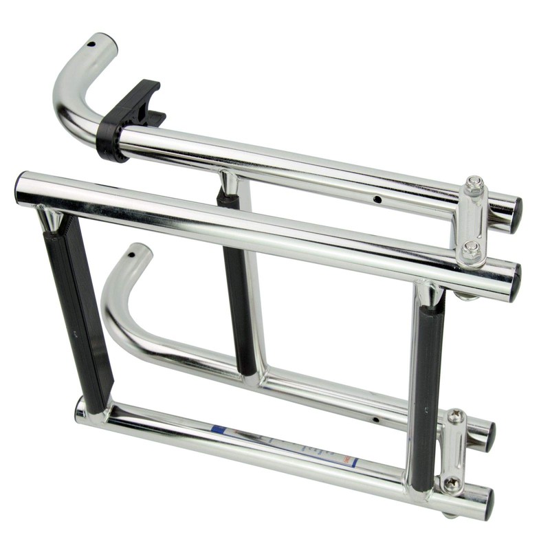 316 Stainless Steel Marine Boat Folding Pontoon Transom Boarding Ladder