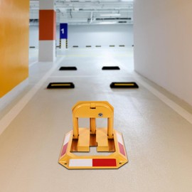 Orange Car Parking Lock,Folding Car Parking Lock with Keys,Manual Parking Space Lock,Foldable Parking Barrier for Shopping Malls,Office,Airports,Hotels