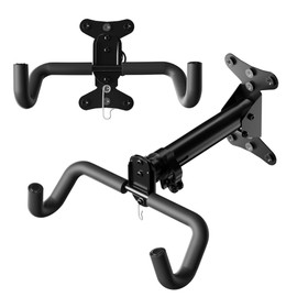 CycForge Bike Wall Mount Hanger - Adjustable Horizontal Bicycle Storage Rack for Garage and Home - Metal Hook Holder for Road, Mountain, and Hybrid Bikes（2 Pack）