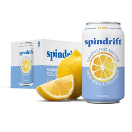 Spindrift , Agua Con Gas, Limón, 12 Oz, (Paquete De 8)