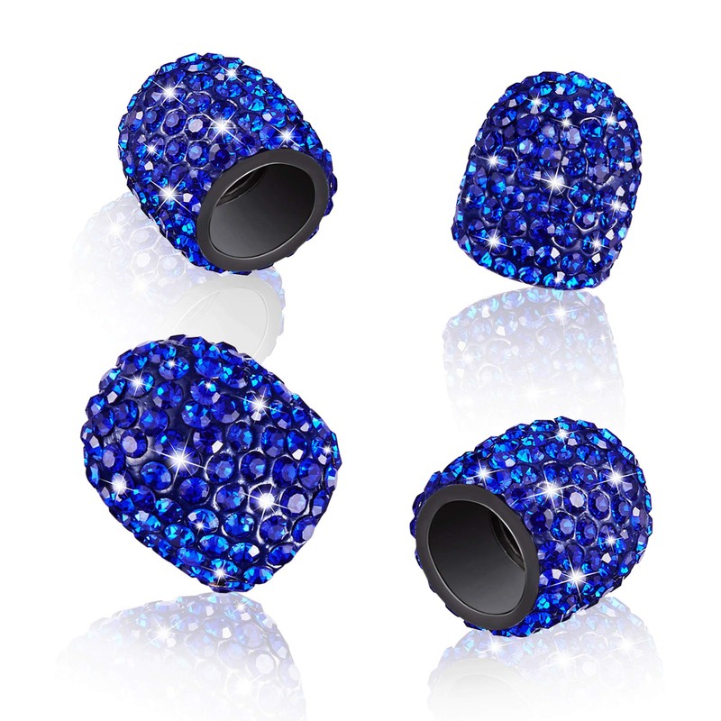 WINKA 4Pcs Bling Car Tire Valve Stem Caps Diamond Bling