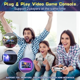 Wireless Retro Game Console, Retro Game Stick 4k HDMI Output Built-in 20,000+ Games 23 Emulators, Plug & Play Retro Game Stick for TV, Dual 2.4G Wireless Controller