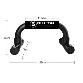5Billion Push Up Bars Stand Home Gym Exercise Training Good for Your Muscle Ups & Pull-Ups - Foam Grip, black