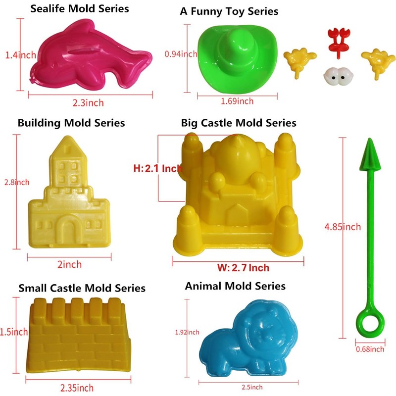 MUKOOL Sand Molding Tools 42pcs Mold Activity Set Compatible with