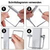 Locking Pin 6 Pieces Square Rectangle Cotter Pins, 4.5 x