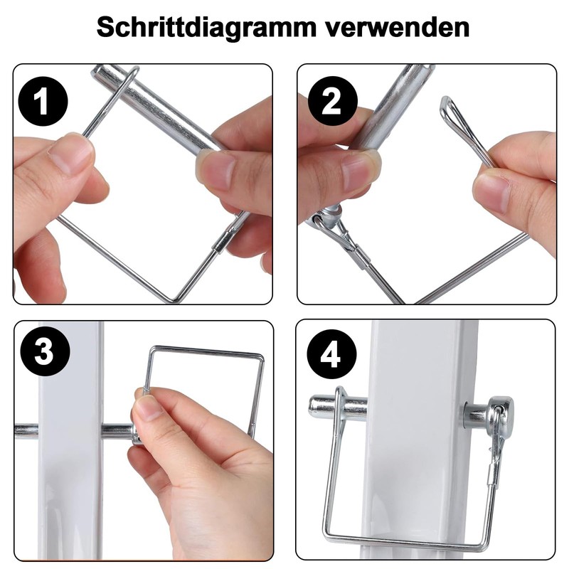 Locking Pin 6 Pieces Square Rectangle Cotter Pins, 4.5 x
