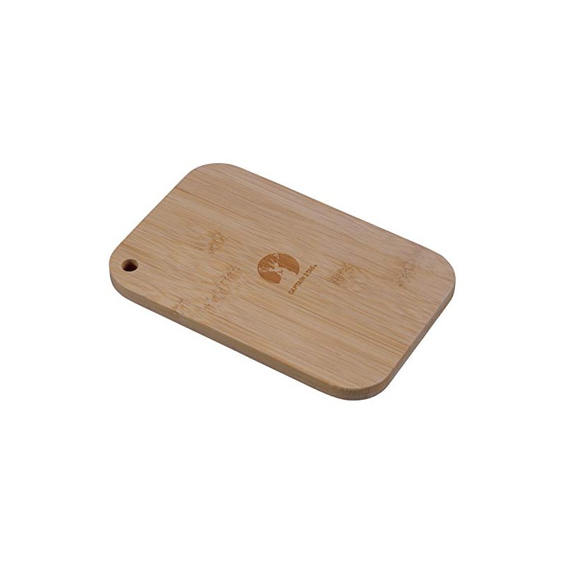 CAPTAIN STAG UP-2691 Bamboo Cutting Board, Trivet Plate, Aluminum Square