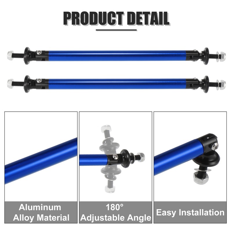 X AUTOHAUX 2pcs 150mm 5.91" Adjustable Car Bumper Splitter Support