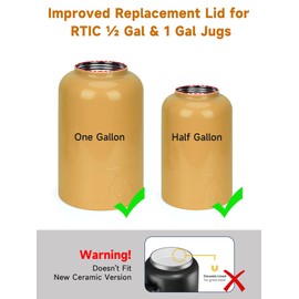 DawnBox Improved Jug Lid for RTIC Half Gallon and One Gallon Jugs, Replacement Lid With Upgraded Features,BPA Free Sport Bottle Accessories, Better Cap, Rubber Grip, and Better Gasket