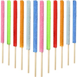 12 varillas de microfibra con detalles de plumero, mini herramienta de limpieza de grietas para coche, limpiador de ventilación de aire, cepillo para polvo de limpieza de ventilador, mini plumeros