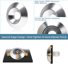 Rolling Gears Aluminum 32-Pieces M6 Anode Gasket Washer Kit for Widebody Hardware, Fender Flares, Bumper Bolt, Engine Bay Dress Up, Mud Flaps Installation (Silver)