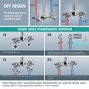 Aolemi Outdoor Shower Kit Fixtures Faucet System Double Handle Exposed
