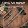 Thous Winds Titanium Chopsticks, Foldable Ultralight Chopsticks, Reusable Utensils for
