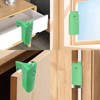 Door Pinch Guard,Slam Stoppers,Soft Stopper Hinge,Hanging Rubber Wedge,Green,2PCS