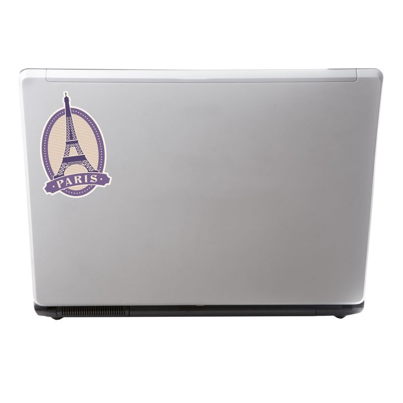 2 x 10cm Paris Eiffel Tower Vinyl Sticker Travel Luggage