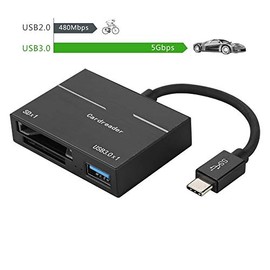Tipo-C 3.0 Lector de Tarjetas, Card Reader XQD/SD de Memoria Multi-en-1 Compatible con Adaptador para Sistemas/OS Soporte G Series, para Lexar USB Mar