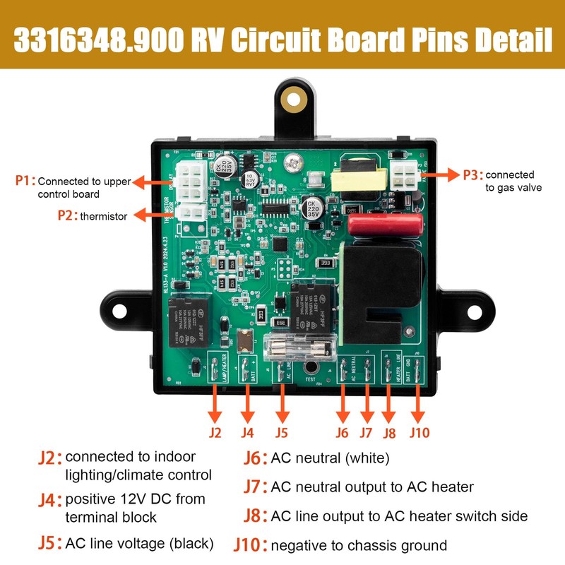 Upgraded Rv Refrigerator Parts 3316348.900 , Fridge Circuit Board Power