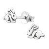 Tiny Bunny Rabbit Earrings .925 Sterling Silver