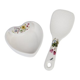 Golden Bell Wildflower Rice Spatula + Saucer / 골든벨 야생화 밥주걱+받침