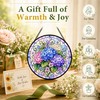 Hydrangea Suncatcher Stained Glass Window Hanging Hydrangea Gifts for Women