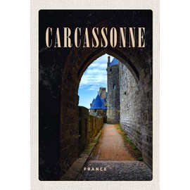 Ontrada Wooden Sign 20 x 30 cm Carcassonne France Castle Old Town Wood Sign