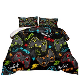 Z.Jian HOME Gaming Comforter for Boys Teen,Game Contoller Bedding Set for Boys Kids,Down Alternative Comforter for All Season,Gamer Home Decor for Boys Comforter Set (Comforter-Game25, Twin)