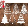 4pcs Christmas Tree Die Cuts,Merry Christmas Snowflake Metal Cutting Dies