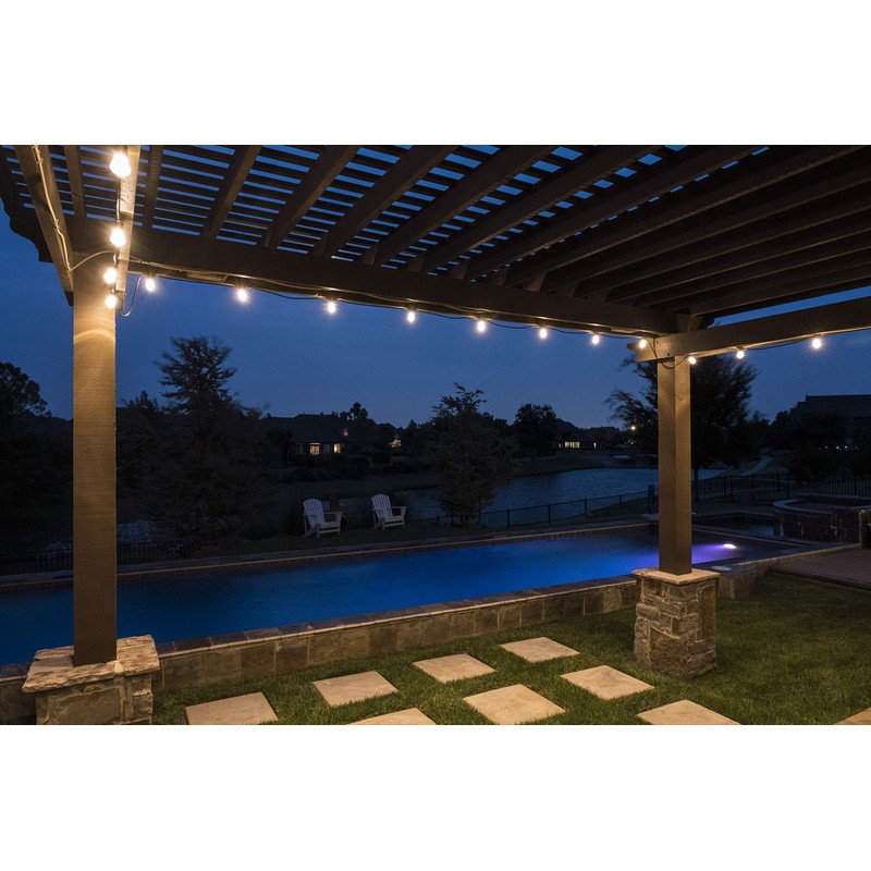 Enbrighten LED Bistro Outdoor String Lights, 48ft, 24 Shatter Resistant