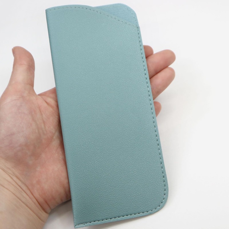 [Sparkling Plump Round] Glasses Case, Leather, Slim, Eyeglass Case, Sunglasses