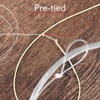 SF 6Pcs Pre-Tied Loop Fly Fishing Tapered Leader Nylon Fly