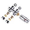 S SIENOC 3/4 to 1/2 H Valve Chrome Connection Set