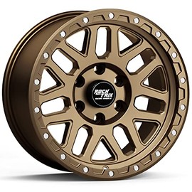 RockTrix RT110 17 inch Wheel Compatible with 2009-2021 Ford F150 17x9 6x135 Wheels (-12mm Offset, 4.5in Backspace) 87.1mm Bore, Bronze Wheels, Also fits Raptor Rims