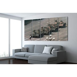The Tank Man Tiananmen Square Canvas Art Wall Art Home Decor - Various Sizes (5 Pieces Mega)