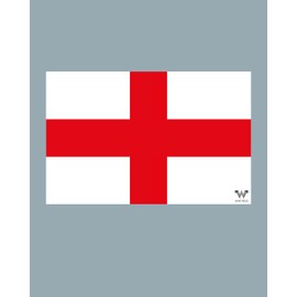 WHATABUS England Flag Sticker 8.5 x 5.5 cm