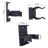 Diforma 4 Pcs Black Plastic Height Adjustable Furniture Legs with