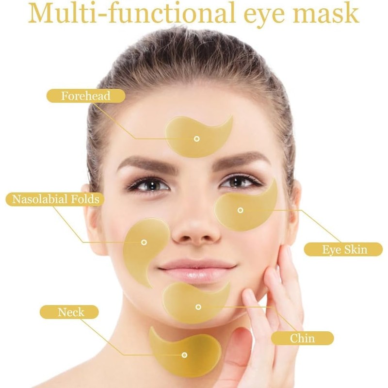Máscara Parches Ojos Gold Eye Mask 24K Colágeno Antienvejecimiento (A)