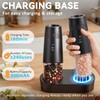 Rechargeable Salt and Pepper Grinder Set, Gravity Electric Salt and