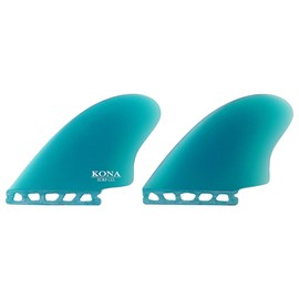 KONA SURF CO. Single Tab Keel (2 Fin) Shortboard Surfboard Fins in Trans Blue