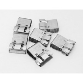 TOHKIN SC-L6S-N Slide Clips, Silver, Large, 6 Pieces, Document Organizer, Bag Binding For 60 Sheets