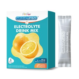 FitRx Electrolytes Powder Packets Orange Flavor, Hydration Packets Sugar Free, Turmeric Electrolyte Drink Mix with Curcumin, Vitamin and Minerals, Support Immune & Recovery, Muscle, Joint & Gut Health