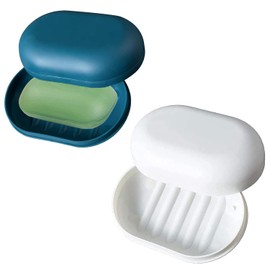 2PCS Travel Soap Case Box – Leakproof & Durable Soap Container with Lid – Portable Soap Holder for Shower, Gym, Camping & Home Use