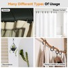 Covered Outdoor 56 Packs Plastic Shower Curtain Rings Hooks, Tightly