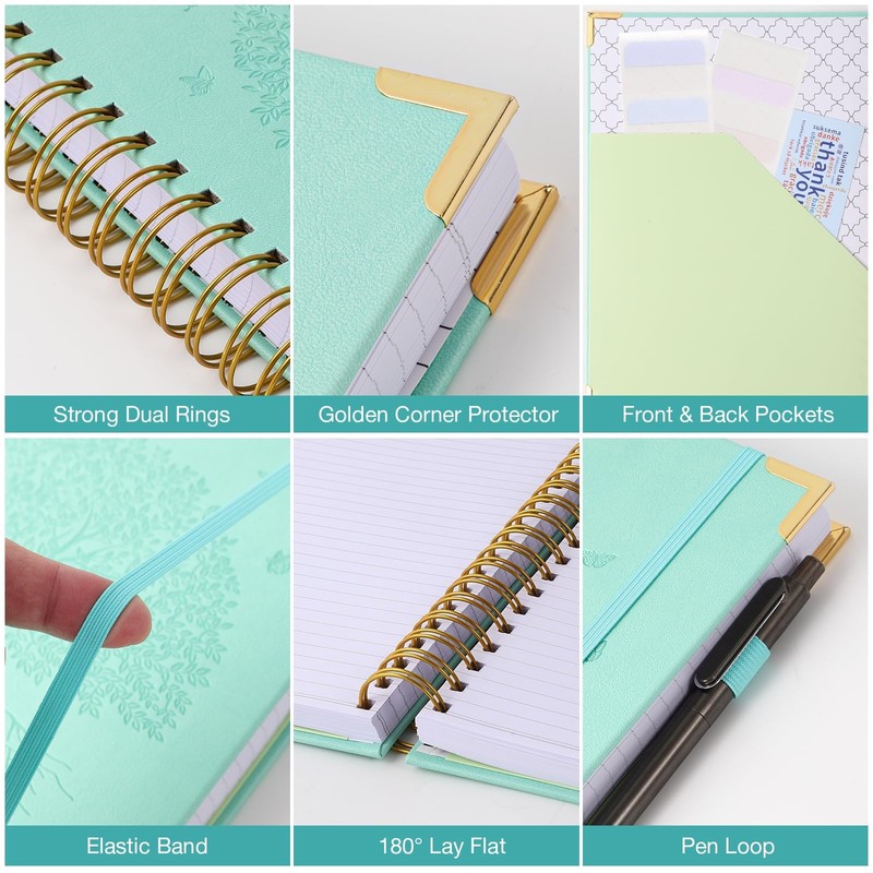 Spiral Notebook, College Ruled Notebook, 8" x 10", 300 Pages